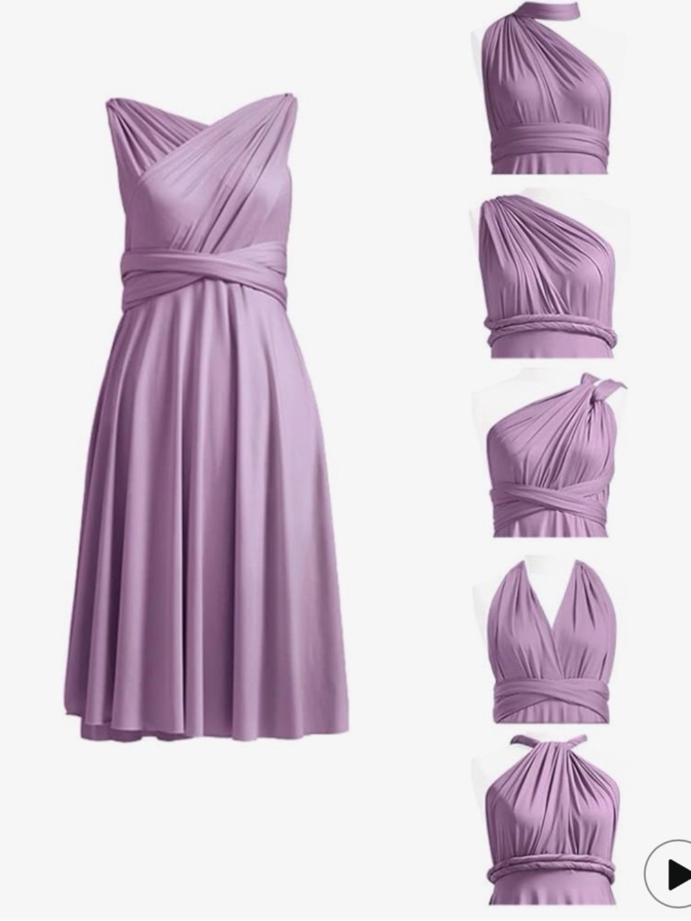 Lavender Infinity Wrap Dress with Bandeau